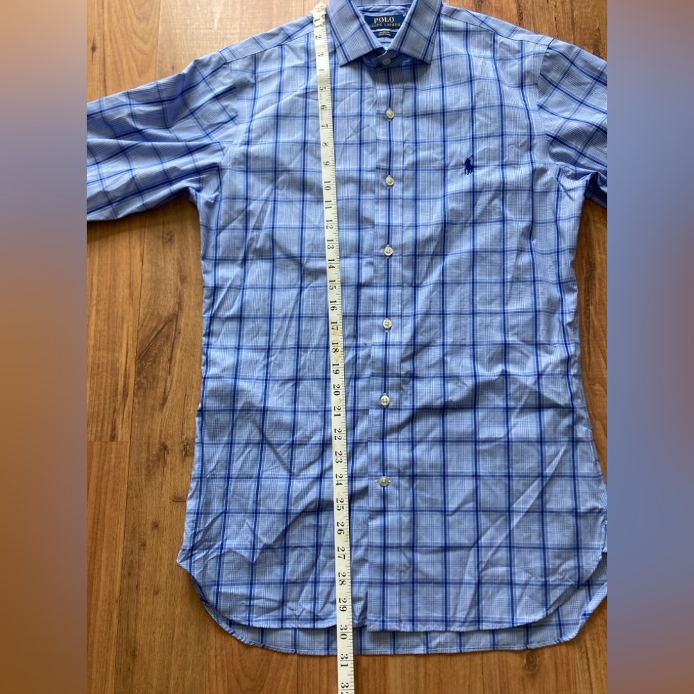 Polo Ralph Lauren Slim Fit Cotton Mens 15 32/33 Button Down Plaid Dress Shirt - Picture 7 of 10
